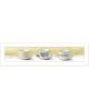 "Stack of Tea Cups -Yellow" by House Fenway, Ready to Hang Framed Print, White Frame