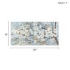 Gold Foil and Hand Embellished Floral Canvas Wall Art