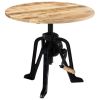 Side Table 23.6"x(18.1"-24.8") Solid Mango Wood and Cast Iron