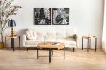 Wood Coffee Table, Natural Wood Coffee Table, Solid Wood Center Large Coffee Table for Living Room (Octagonal Coffee Table)