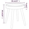 Side Table Gray 15"x15"x15.7" Engineered Wood&Solid Wood Pine