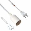 Simple Deluxe 6-Pack 15 Feet Extension Hanging Lantern Light Lamp Cord Cable E26/E27 Socket (no Bulb Included) On/Off Switch, 6 Pack, White