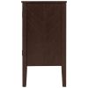 U-style, Accent Storage Cabinet Wooden Cabinet with Adjustable Shelf, Antique Gray, Entryway, Living Room, Bedroom