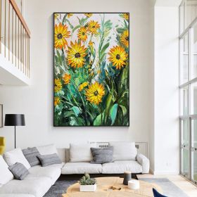 Hand painted Large Abstract Original Palette Knife Flower Oil Painting On Canvas Pink White Flower Living room Wall Decor Texture frame painting (style: 2, size: 50x70cm)