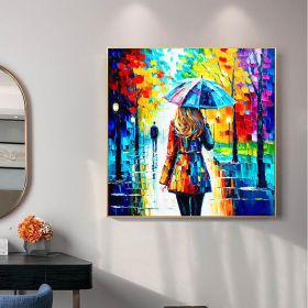 Hand Painted Oil Painting Original Colorful Figure Oil Painting on Canvas Modern Wall Art Abstract Couple Painting Living room Wall Decor Custom Gift (style: 1, size: 60x60cm)