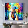 Hand Painted Oil Painting Original Colorful Figure Oil Painting on Canvas Modern Wall Art Abstract Couple Painting Living room Wall Decor Custom Gift