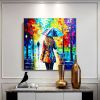 Hand Painted Oil Painting Original Colorful Figure Oil Painting on Canvas Modern Wall Art Abstract Couple Painting Living room Wall Decor Custom Gift