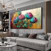 Hand Painted Oil Painting Large Original Flower Oil Painting On Canvas Canvas Wall Art Abstract Colorful Painting Boho Wall Decor Custom Painting Livi