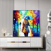 Hand Painted Oil Painting Original Colorful Figure Oil Painting on Canvas Modern Wall Art Abstract Couple Painting Living room Wall Decor Custom Gift