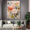 Hand Painted Oil Painting Abstract Flower oil Painting On Canvas Boho Wall Decor Original Floral Painting Large Textured Wall Art Custom Living room H