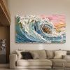 Handmade Oil Painting Original Textured Wall Art Wabi-Sabi Wave Painting On Canvas Ocean Painting Living Room Decor Boho Modern Canvas Art