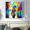 Hand Painted Oil Painting Original Colorful Figure Oil Painting on Canvas Modern Wall Art Abstract Couple Painting Living room Wall Decor Custom Gift